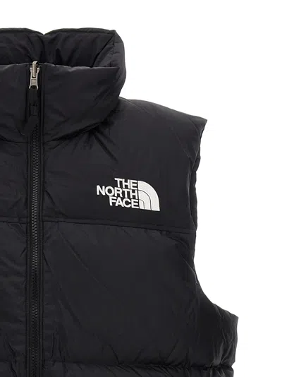 The North Face Retro Puffer Vest High Collar In Black