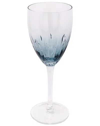 Vivience Set Of 6 Optic Wine Glasses In Blue