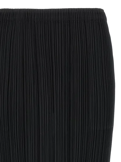 Issey Miyake Midi Skirt Featuring Pleated Design In Black