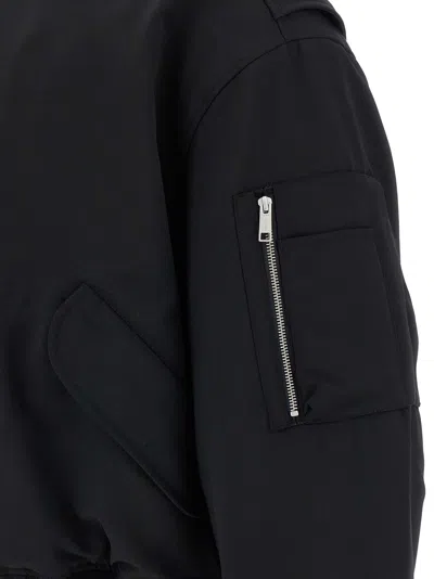 Entire Studios Bomber Jacket With Diamond-quilted Interior And Utility Pockets In Black