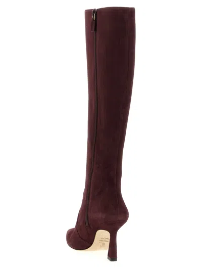 Stuart Weitzman 'vinnie' Boots In Burgundy