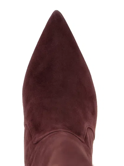 Stuart Weitzman 'vinnie' Boots In Burgundy