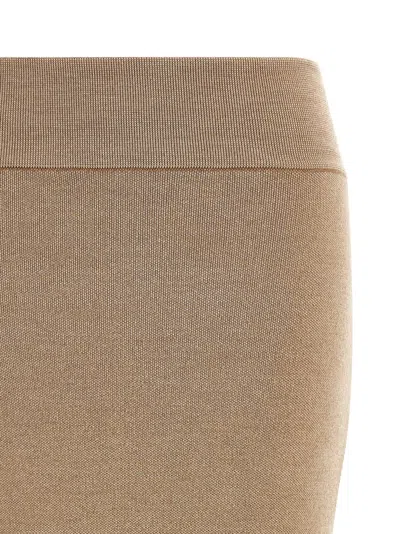 Jacquemus 'la Jupe Maille Doppio' Skirt In Sand