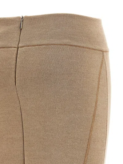 Jacquemus 'la Jupe Maille Doppio' Skirt In Sand