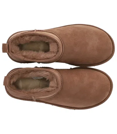 Ugg Classic Ultra Mini Rocky Oak Boot In Brown
