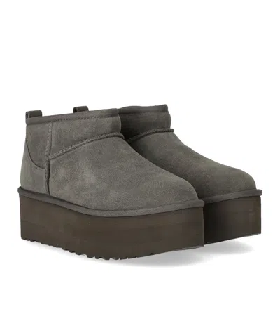 Ugg Classic Ultra Mini Platform Grey Boot In Gray