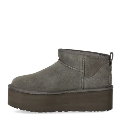 Ugg Classic Ultra Mini Platform Grey Boot In Gray