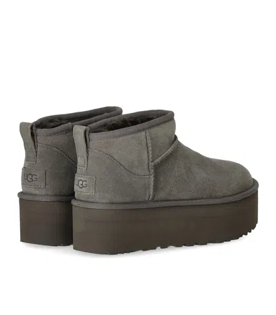 Ugg Classic Ultra Mini Platform Grey Boot In Gray