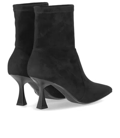 Sergio Levantesi Janet Black Heeled Ankle Boot In Black