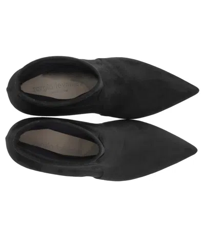 Sergio Levantesi Janet Black Heeled Ankle Boot In Black