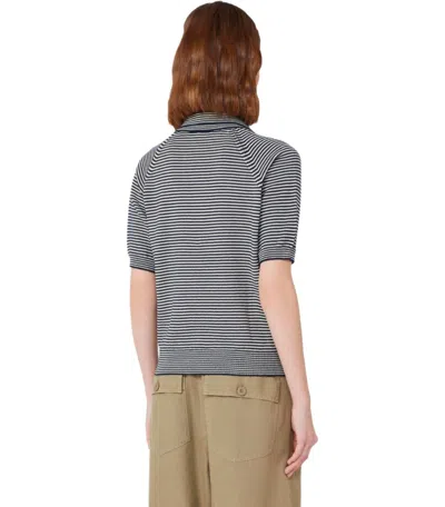 Max Mara Weekend Junior Blue Poloshirt In Multi