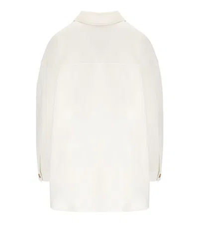 Max Mara Mm  Comma White Shirt Jacket In White