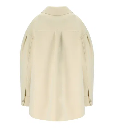 Mm Max Mara Emblema Butter Jacket In Neutral