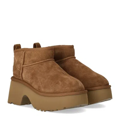 Ugg Classic Ultra Mini New Heights Chestnut Boot In Brown