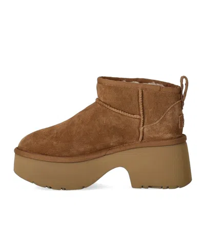 Ugg Classic Ultra Mini New Heights Chestnut Boot In Brown
