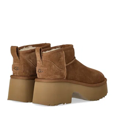 Ugg Classic Ultra Mini New Heights Chestnut Boot In Brown