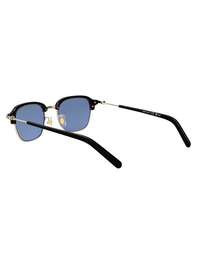 Montblanc Squared Sunglasses Mb0390 S 002 In Blue