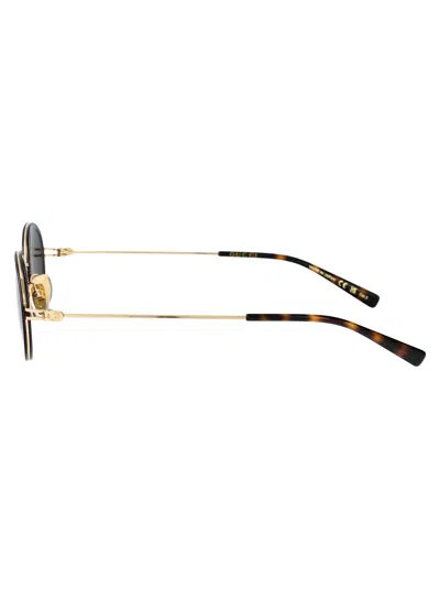 Gucci Grey-gold-grey Injection Sunglasses In Black
