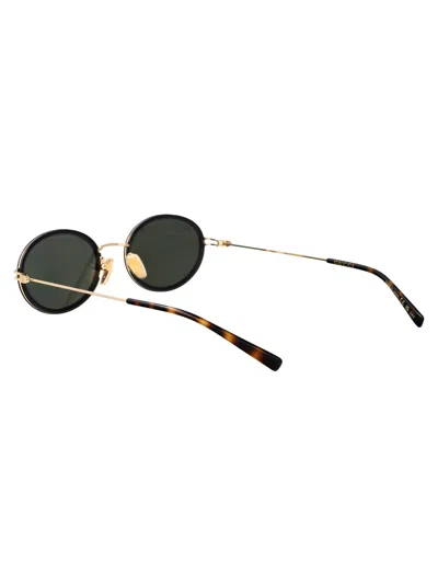 Gucci Grey-gold-grey Injection Sunglasses In Black
