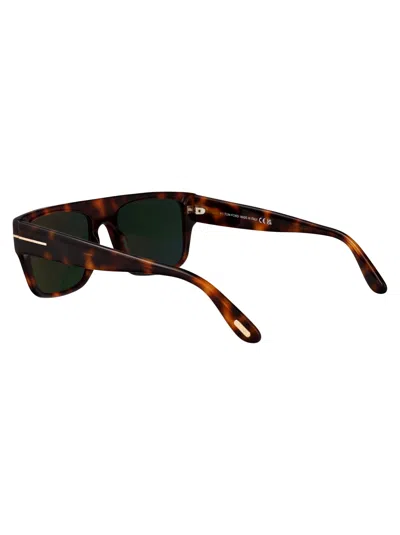 Tom Ford Tortoiseshell Square Frame Sunglasses In Green