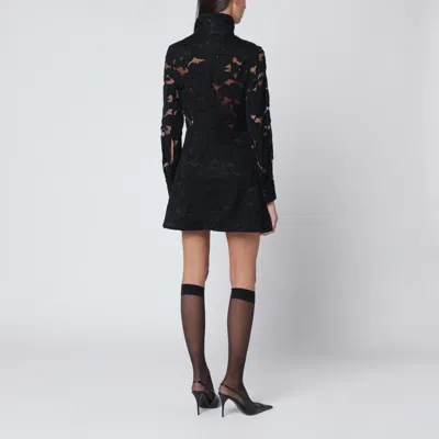 Patou Mini Dress With Buckled-collar In Black