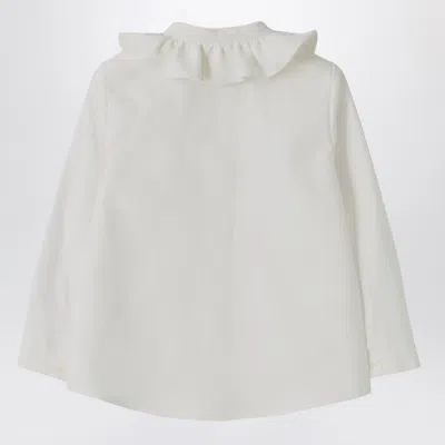 Il Gufo White Shirt With Ruffled Collar In White