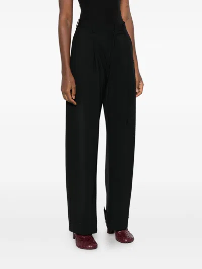 Moncler Genius Wool Blend Trousers In Black