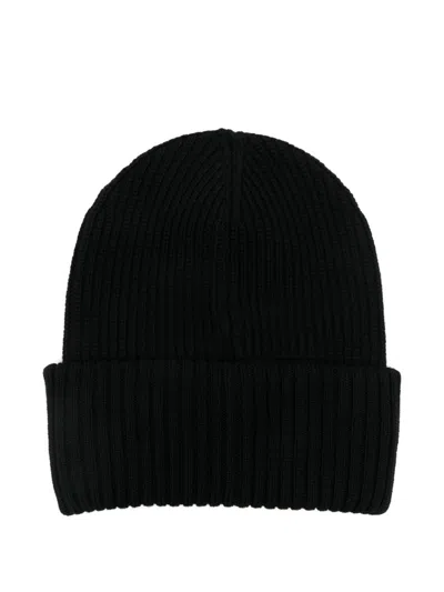 Moncler Genius Logo Wool Beanie In Black