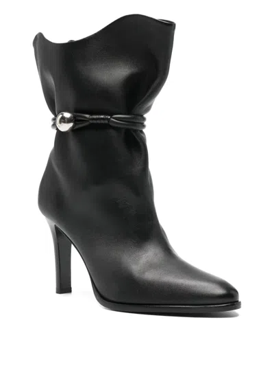 Isabel Marant Lolya Leather Boots In Black