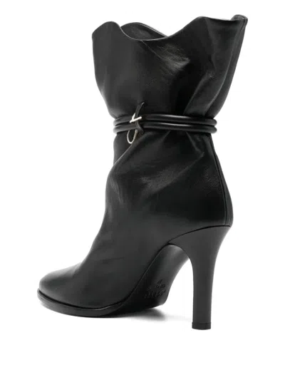 Isabel Marant Lolya Leather Boots In Black