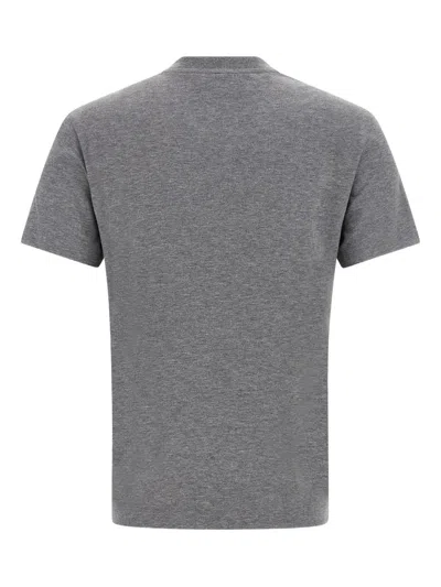 Fendi Grey Melange Cotton T-shirt In Gray