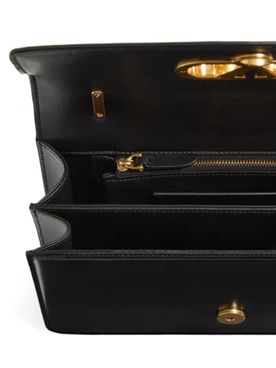 Valentino Garavani Vain Vlogo Leather Top-handle Bag In Black