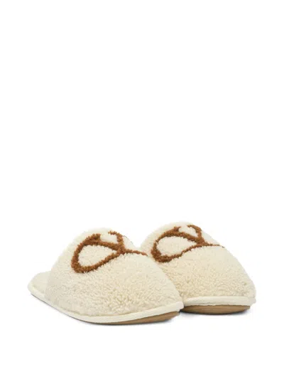 Valentino Garavani Ta Chambre Leather Slippers In Multi