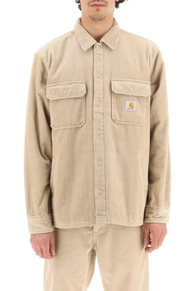 Carhartt Wip Sand Corduroy Whitsome Shirt Jacket In Brown