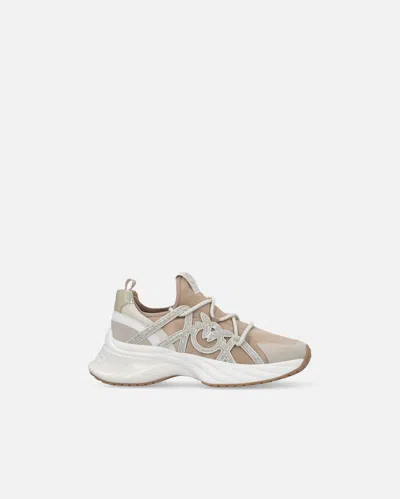 Pinko Glittery Sneakers In Neutral