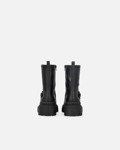 Pinko Booties With Metal Inserts In Black