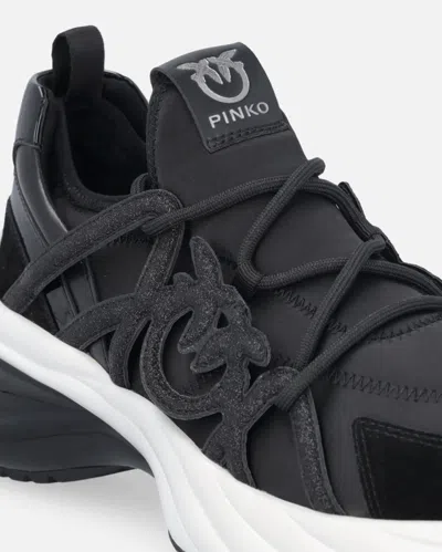 Pinko Glittery Sneakers In Black