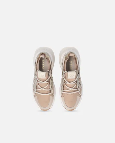Pinko Glittery Sneakers In Neutral