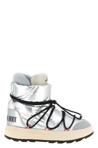 Adidas Originals Adidas X Moonboot Ankle Boots In Silver