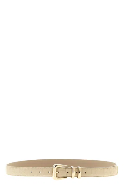 Brunello Cucinelli Alligator Leather Belt In Neutral