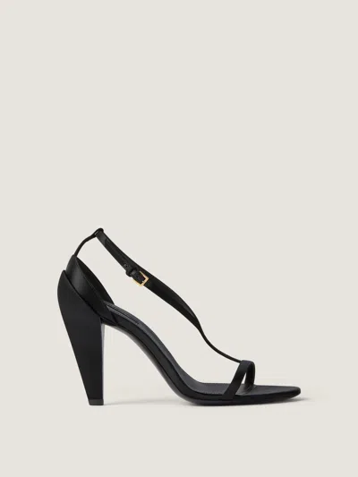 Givenchy Leather Naked Heeled Sandals 95 In Black