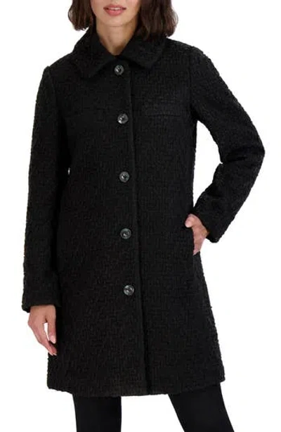 Laundry By Shelli Segal Chunky Knit Coat In Black