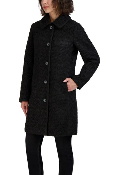 Laundry By Shelli Segal Chunky Knit Coat In Black