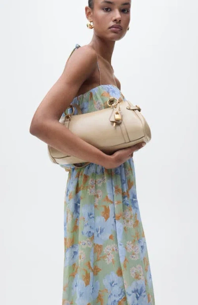 Mango Floral Blouson Sundress In Green