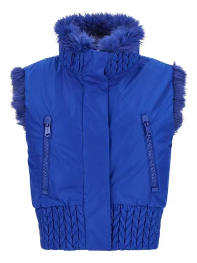 Goldbergh Dahlia Reversible Gilet In Blue