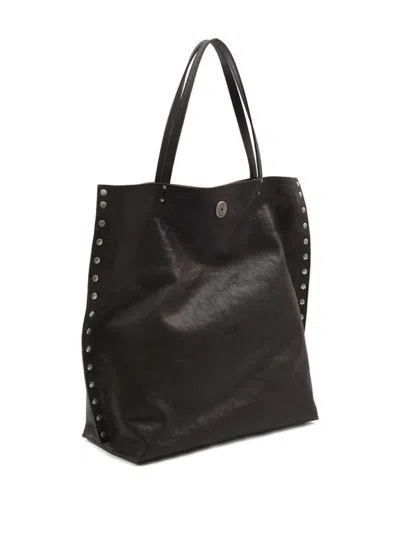 Zanellato Aspasso Tabacco Medium Leather Handbag In Black