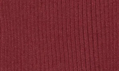 Vigoss Off The Shoulder Rib Sweater In Burgundy