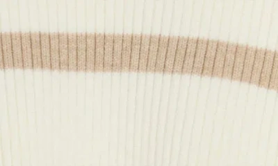 Vigoss Stripe Rib Knit Sweater In Neutral