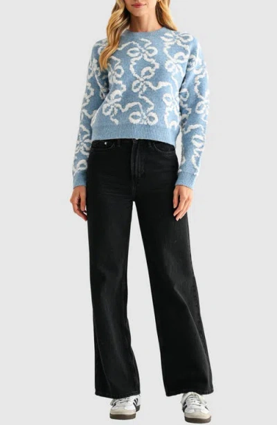 Lush Bow Sweater In Multi