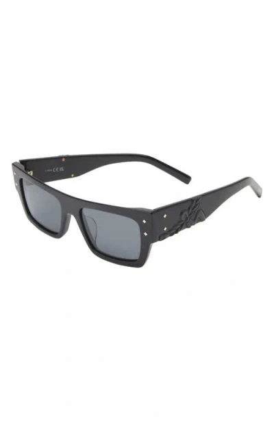 Mcm Navigator 53mm Rectangular Sunglasses In Black